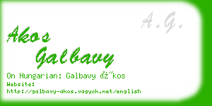 akos galbavy business card